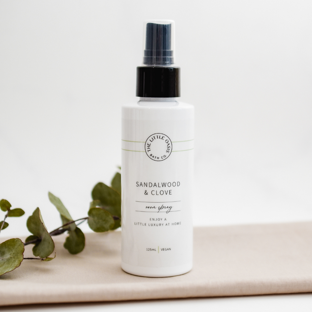 Natural vegan room spray handmade in Australia with eco-friendly ingredients. Phthalate-free, non-toxic fragrance to refresh and uplift any space.